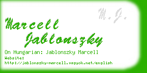 marcell jablonszky business card